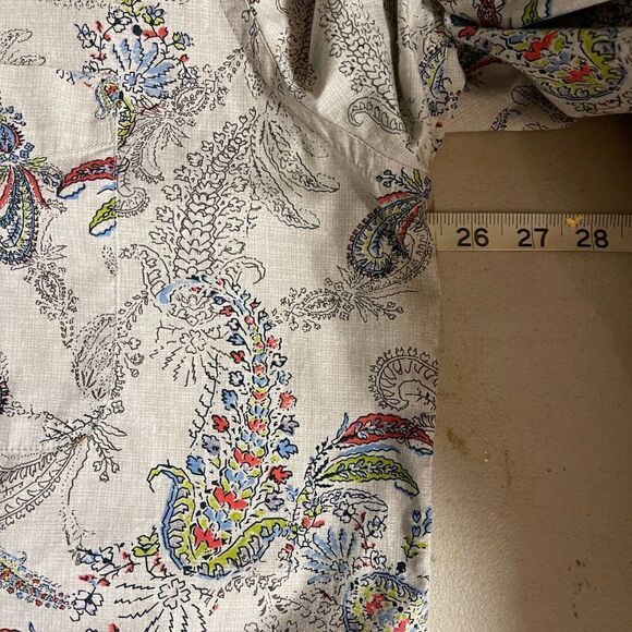 ALAN FLUSSER WEARABLE ART LONG SLEEVE Cotton PAISLEY SHIRT SIZE XL - Picture 7 of 11